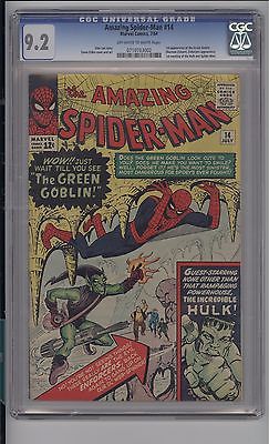 AMAZING SPIDERMAN 14  CGC 92  NM  1ST GREEN GOBLIN  MEGA KEY