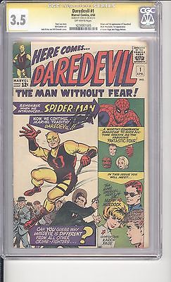 DAREDEVIL 1 CGC Signature Series STAN LEE 35  OWWhite  1st App of DAREDEVIL