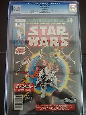 STAR WARS  1 CGC 98 1977 FIRST PRINT WHITE PAGES MARVEL COMICS 
