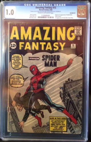 Amazing Fantasy 15 CGC 10 1st Appearance Of SpiderMan Price Reduced