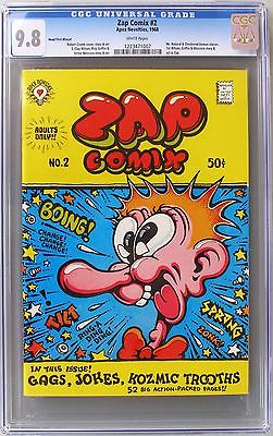 ZAP COMIX 2 CGC 98 R Crumb S Clay Wilson Rick Griffin Victor Moscoso 1968