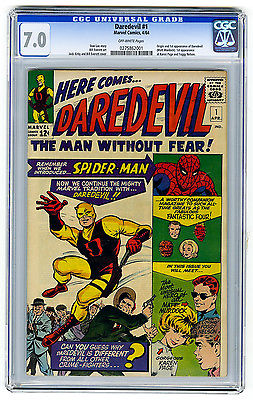 Daredevil 1 CGC 70 OW 1st app  Origin Stan Lee Everett Cover Marvel Silver