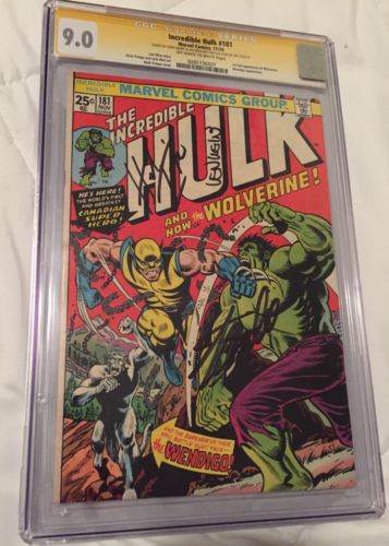 INCREDIBLE HULK 181 CGC 90 3X Sign by LEETRIMPEWEIN OWW Pgs 99 NR