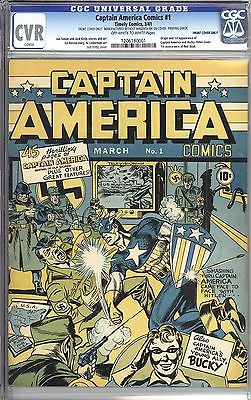 Captain America Comics 1 CGC Cover Only Original Unrestored 1st App of Cap 1941