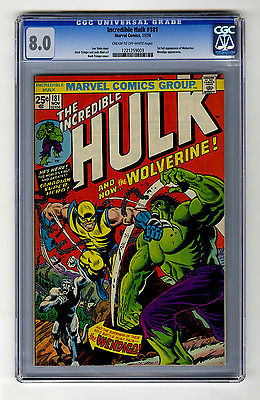 Incredible Hulk 181 CGC 80 1st Full Wolverine Marvel Bronze Age Comic Avengers