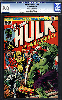 Incredible Hulk 181 CGC 90 VFNM 1st Wolverine