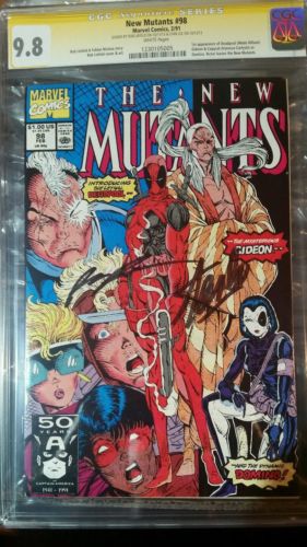 New Mutants 98 CGC 98 SS Stan Lee  Rob Liefield White pages 1st Deadpool 