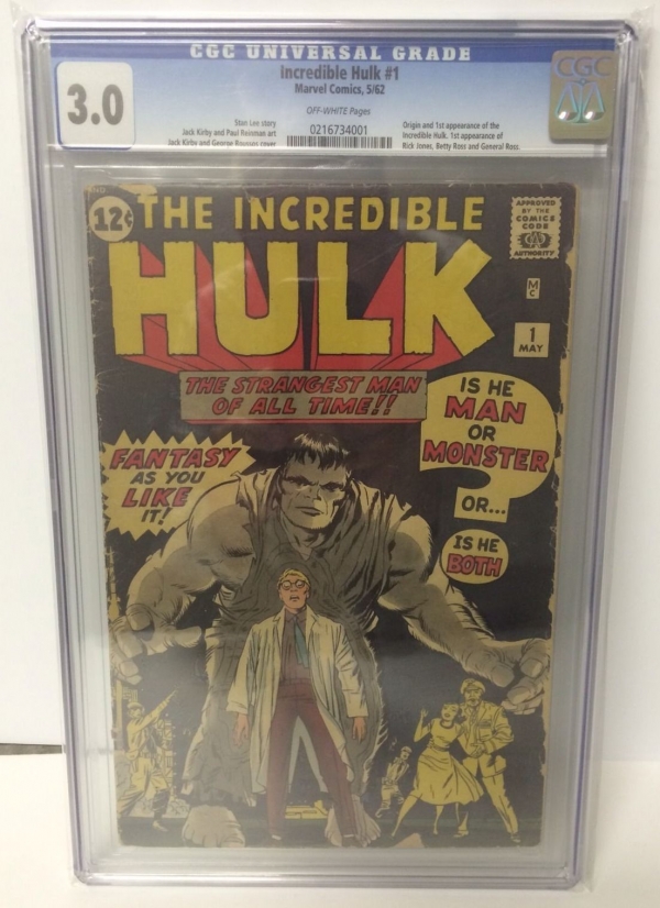 Incredible Hulk 1 CGC 30 OFFWHITE Pages