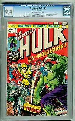 INCREDIBLE HULK 181 CGC 94 FIRST WOLVERINE 1974 UNRESTORED