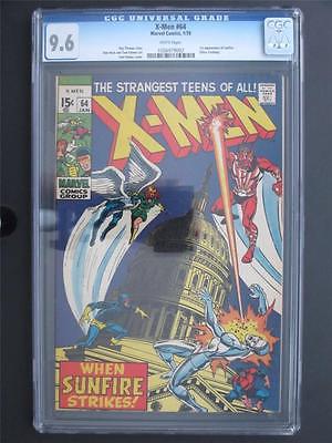 XMen 64 MARVEL 1970  CGC 96 NM 1st App of Sunfire  2nd HIGHEST GRADE