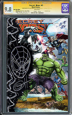 Secret Wars 1 GAMESTOP HEROES SIDE CGC 98 SS WINCHOOSE SKETCH by Greg Horn