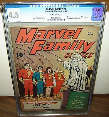 Marvel Family 1 CGC 45 OW p Shazam 1st Black Adam Origin retold c04265