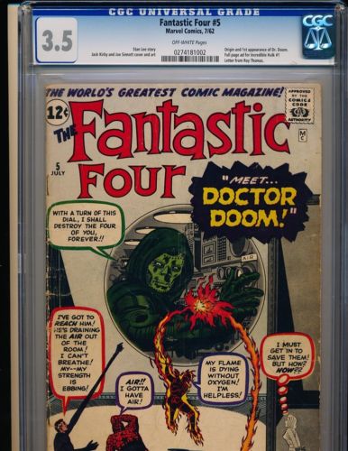 Fantastic Four  5  1st Dr Doom CGC 35 OFFWHITE Pgs