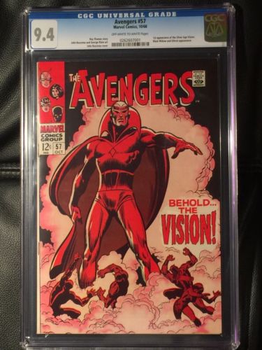 Avengers 57 CGC 94 1st Vision Marvel 1968