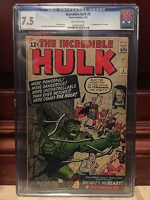 INCREDIBLE HULK 5 CGC 75 OW 1ST TYRANNUS ID 5166