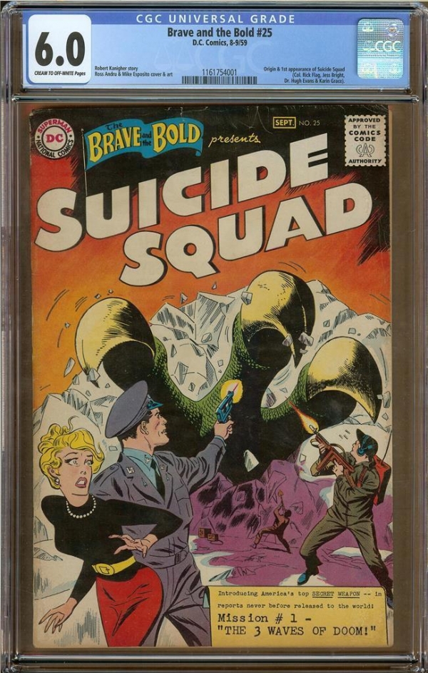 Brave and the Bold 25 CGC 60 1st Appearance of Sucide Squad