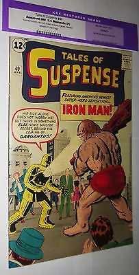 TALES OF SUSPENSE 40 2ND IRON MAN WAS CGC GRADED NM 94 MODERATE P