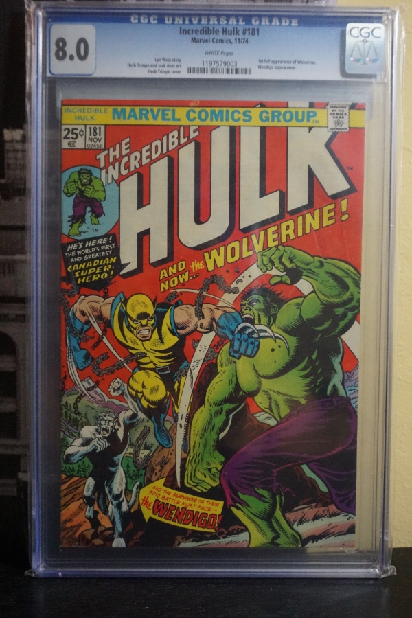 Incredible Hulk 181 CGC 80 1st full app Wolverine Marvel Comics WP 