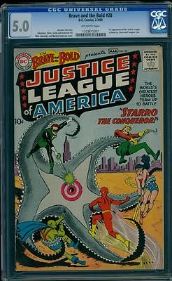 Brave and the bold 28 CGC 50 OW Silver Age Key DC Comic 1st Justice League LK