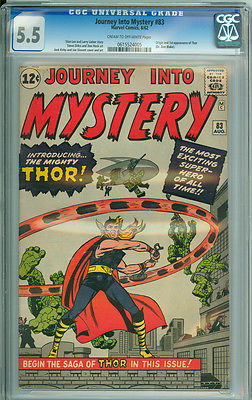 Journey into Mystery 83 CGC 55 FN Marvel 1962 1st Appearance of Thor
