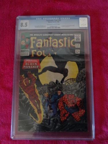 FANTASTIC FOUR 52 CGC 85 WOW 1ST APP BLACK PANTHER SILVER AGE 1966