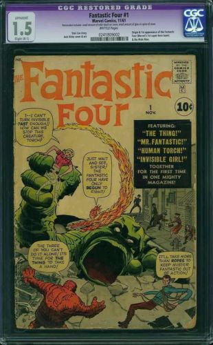 Fantastic Four 1 CGC 15 1961 1st app and origin of the Fantastic Four
