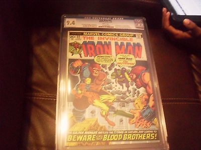 IRON MAN 55 CGC 94 FIRST THANOS WHITE PAGES 1973