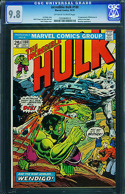 INCREDIBLE HULK 180 CGC 98  19741st WOLVERINEBRONZE KEYMARVEL