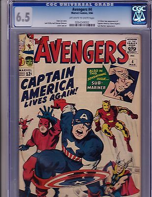 Avengers   4    CGC  65    1964  1st Silver Age Appearance of Captain America