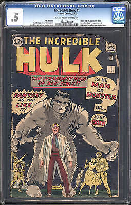 Incredible Hulk 1 Vol 1 CGC 05 Looks MUCH Nicer 1st Appearance Hulk Rare 1962
