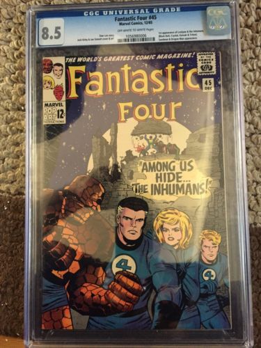 fantastic four 45 Cgc 85 1st Inhumans