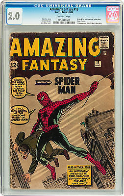 Amazing Fantasy 15 Cgc 20 Blue Label Rare Comic Book