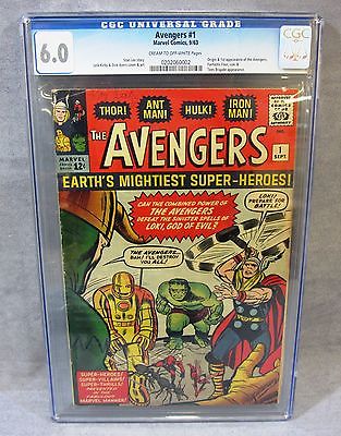 THE AVENGERS 1 Origin  1st Appearance of Team CGC 60 FN Marvel Comics 1963