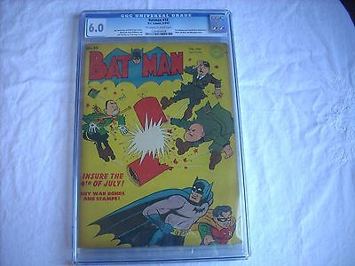 DCCOMICS  BAT MAN  18 IN CGC FINE CONDITION AND WW 2 KEY ISSUE