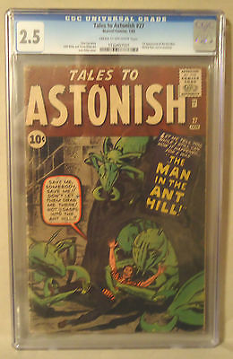 TALES TO ASTONISH  27  CGC 25  FIRST ANT MAN HENRY PYM  MARVEL 1962