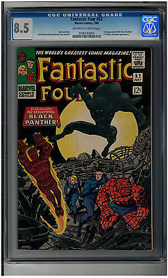 MARVEL COMICS FANTASTIC FOUR 52 CGC 85 FIRST APPEARANCE BLACK PANTHER HOT