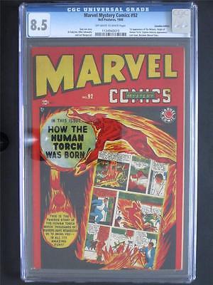 Marvel Mystery Comics 92 TIMELY 1949  CGC 85 VF ORIGIN of The Human Torch