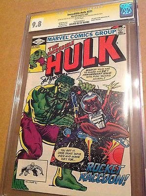 CGC SS 98 Incredible Hulk 271 signed by Lee Milgrom  Buscema 1st Rocket GOTG