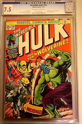 The Incredible Hulk 181 CGC 75 First Appearance of Wolverine