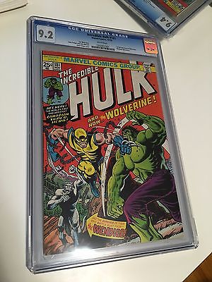 Incredible Hulk 181 CGC 92 WHITE PAGES WP 1st Appearance of Wolverine  WOW