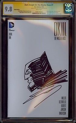 BATMAN DARK KNIGHT 3 DK3 1 CGC 98 SS FRANK MILLER PENCIL INK BAT ARMOR SKETCH 