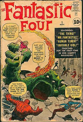 FANTASTIC FOUR 1 FAIR 1961 ORIGIN 1ST APPEARANCE ORIGINAL UNRESTORED NO CGC