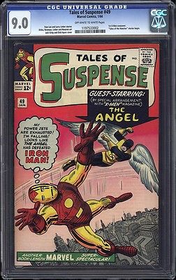 TALES OF SUSPENSE 49  CGC VFNM 90  IRON MAN vs XMEN The ANGEL  1963