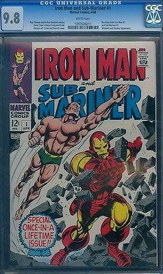 Iron Man Submariner 1 CGC 98 W LAST 98 SOLD  14000 PREDATES IRON MAN 1