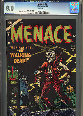 MENACE 9 Atlas Classic CGC 80 OffWhite Pages 3rd highest graded