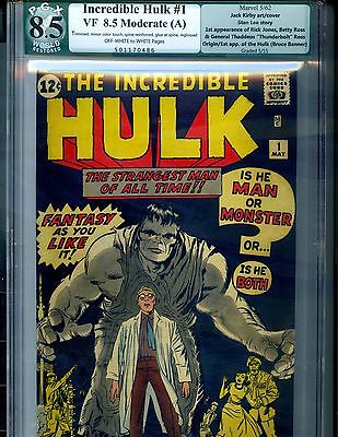 Incredible Hulk 1 Vol 1 PGX 85 Like CGC Super High Grade 1st Hulk Rare 1962