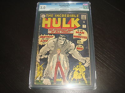 INCREDIBLE HULK 1 OffWhite to White Pages UK Edit Marvel Comics 1962   CGC 30