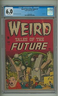 Weird Tales of the Future CGC 60 OW p Classic cover Aragon 1952 c07306