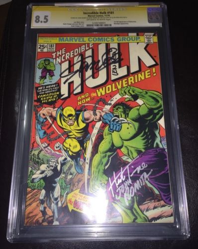 INCREDIBLE HULK 181 CGC 85 Signed WEINTRIMPEROMITALEE 1st WOLVERINE