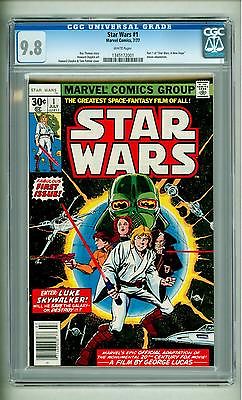 STAR WARS 1 CGC 98 WHITE PAGES 1977 FIRST PRINTING MARVEL COMICS